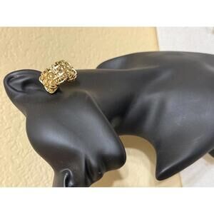 Burberry EKD Hoop Earrings Gold Plated